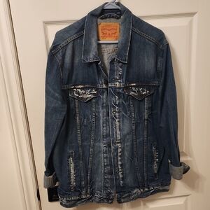 Levi's Distressed Blue Denim Jacket
